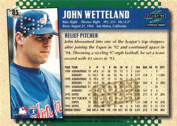 1995 Score - Gold Rush Redeemed Stamped #85 John Wetteland Back