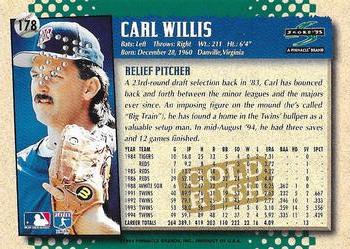 1995 Score - Gold Rush Redeemed Stamped #178 Carl Willis Back