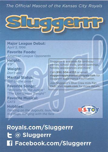 2010 U.S. Toy Stores Sluggerrr #NNO Sluggerrr Back