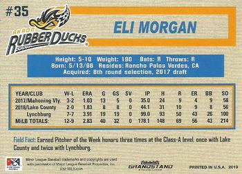 2019 Grandstand Akron RubberDucks #NNO Eli Morgan Back