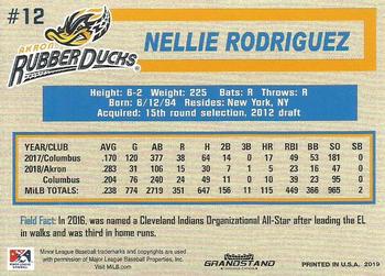 2019 Grandstand Akron RubberDucks #NNO Nellie Rodriguez Back