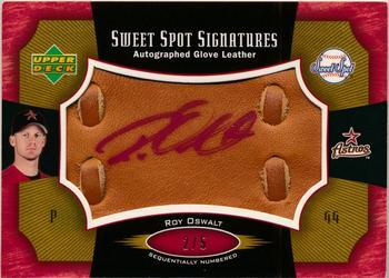 2005 Upper Deck Sweet Spot - Signatures Glove Red Ink #SS-RO Roy Oswalt Front