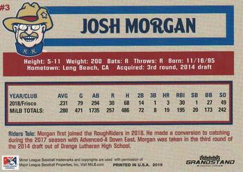 2019 Grandstand Frisco RoughRiders #NNO Josh Morgan Back