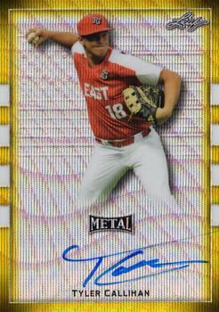 2018 Leaf Metal Perfect Game All-American - Flag Etch Gold #BA-TC1 Tyler Callihan Front
