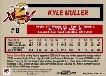 2019 Grandstand Mississippi Braves #NNO Kyle Muller Back