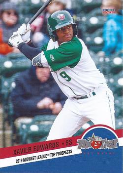 2019 Choice Midwest League Top Prospects #15 Xavier Edwards Front