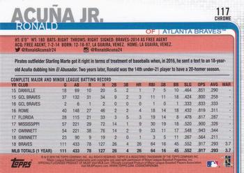 2019 Topps Chrome - Prism Refractor #117 Ronald Acuña Jr. Back