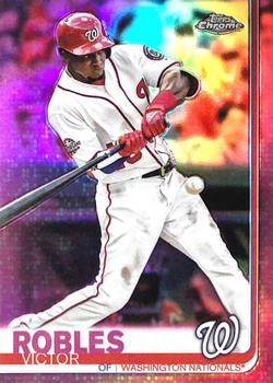 2019 Topps Chrome - Pink Refractor #33 Victor Robles Front