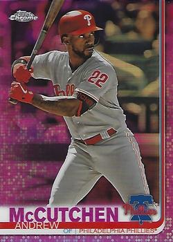 2019 Topps Chrome - Pink Refractor #77 Andrew McCutchen Front