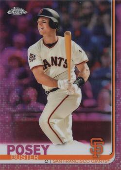 2019 Topps Chrome - Pink Refractor #82 Buster Posey Front