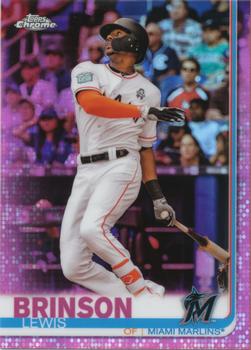 2019 Topps Chrome - Pink Refractor #122 Lewis Brinson Front