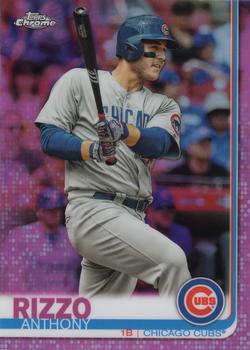 2019 Topps Chrome - Pink Refractor #130 Anthony Rizzo Front