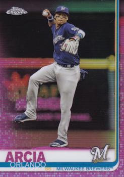 2019 Topps Chrome - Pink Refractor #189 Orlando Arcia Front