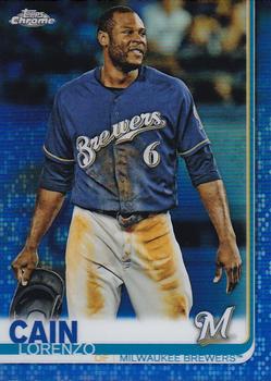 2019 Topps Chrome - Blue Refractor #29 Lorenzo Cain Front
