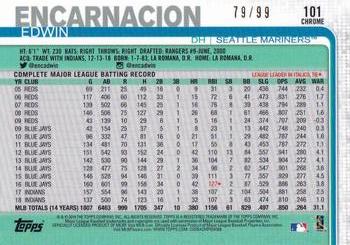 2019 Topps Chrome - Green Refractor #101 Edwin Encarnacion Back