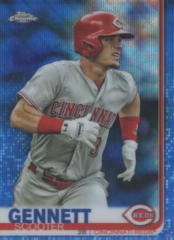 2019 Topps Chrome - Blue Wave Refractor #58 Scooter Gennett Front
