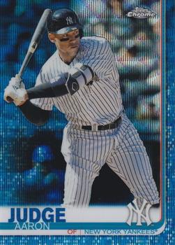 2019 Topps Chrome - Blue Wave Refractor #100 Aaron Judge Front