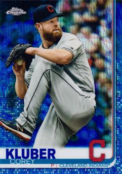 2019 Topps Chrome - Blue Wave Refractor #188 Corey Kluber Front