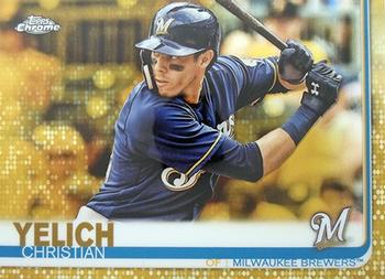 2019 Topps Chrome - Gold Refractor #16 Christian Yelich Front