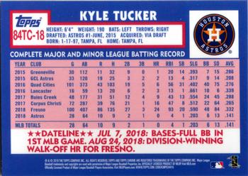 2019 Topps Chrome - 1984 Topps Baseball 35th Anniversary #84TC-18 Kyle Tucker Back