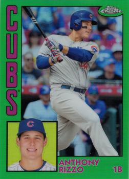 2019 Topps Chrome - 1984 Topps Baseball 35th Anniversary Green Refractor #84TC-9 Anthony Rizzo Front