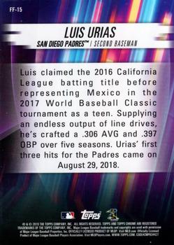 2019 Topps Chrome - Freshman Flash #FF-15 Luis Urias Back