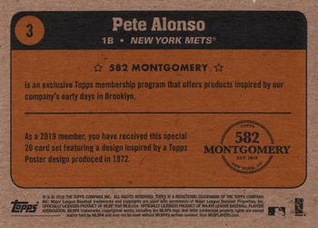 2018-19 Topps 582 Montgomery Club Set 3 #3 Pete Alonso Back
