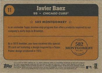 2018-19 Topps 582 Montgomery Club Set 3 #11 Javier Baez Back