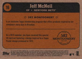 2018-19 Topps 582 Montgomery Club Set 3 #16 Jeff McNeil Back