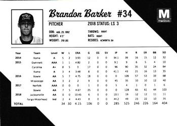 2018 Fargo-Moorhead RedHawks #NNO Brandon Barker Back