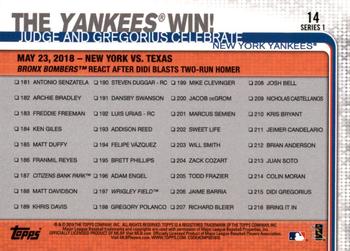 2019 Topps - All-Star Game #14 The Yankees Win! Back