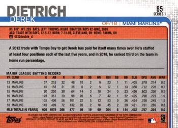 2019 Topps - All-Star Game #65 Derek Dietrich Back
