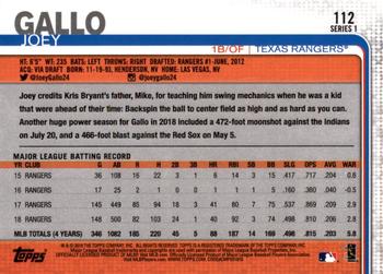 2019 Topps - All-Star Game #112 Joey Gallo Back