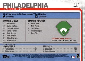 2019 Topps - All-Star Game #187 Citizens Bank Park Back