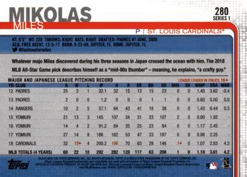 2019 Topps - All-Star Game #280 Miles Mikolas Back