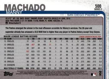 2019 Topps - All-Star Game #500 Manny Machado Back