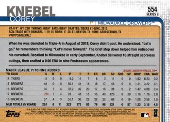 2019 Topps - All-Star Game #554 Corey Knebel Back