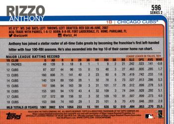 2019 Topps - All-Star Game #596 Anthony Rizzo Back