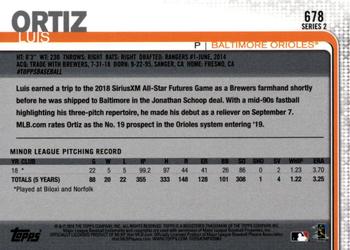 2019 Topps - All-Star Game #678 Luis Ortiz Back