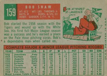 2015 Topps - Topps Originals Buybacks 1959 #159 Bob Shaw Back
