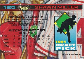 1992 Stadium Club Dome #120 Shawn Miller Back