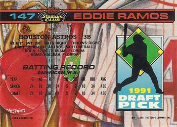 1992 Stadium Club Dome #147 Eddie Ramos Back