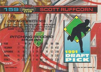 1992 Stadium Club Dome #159 Scott Ruffcorn Back