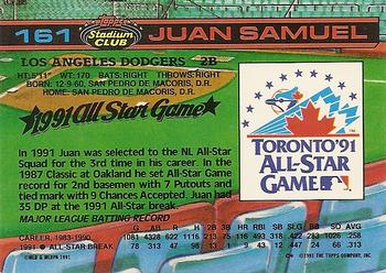 1992 Stadium Club Dome #161 Juan Samuel Back