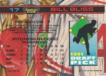1992 Stadium Club Dome #17 Bill Bliss Back