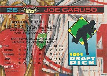 1992 Stadium Club Dome #26 Joe Caruso Back