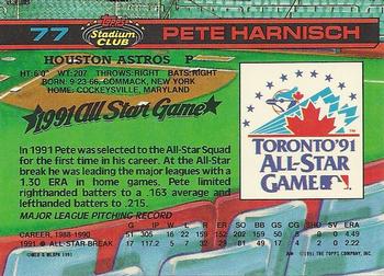 1992 Stadium Club Dome #77 Pete Harnisch Back