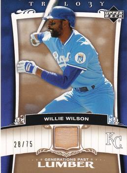 2005 Upper Deck Trilogy - Generations Past Lumber Gold #PA-WW Willie Wilson Front