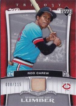 2005 Upper Deck Trilogy - Generations Past Lumber Silver #PA-CA Rod Carew Front