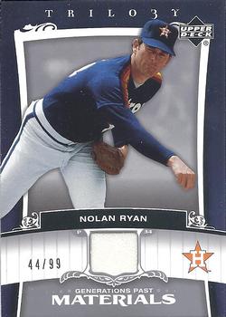 2005 Upper Deck Trilogy - Generations Past Materials Silver #PA-NR Nolan Ryan Front